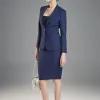 SUITS XANH NAVY CHÂN VÁY WOOL LEN 23